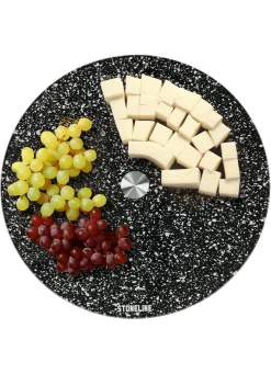 Discount STONELINE ® Servierplatte aus bruchsicherem Glas SCHWARZ
