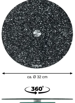 Discount STONELINE ® Servierplatte aus bruchsicherem Glas SCHWARZ