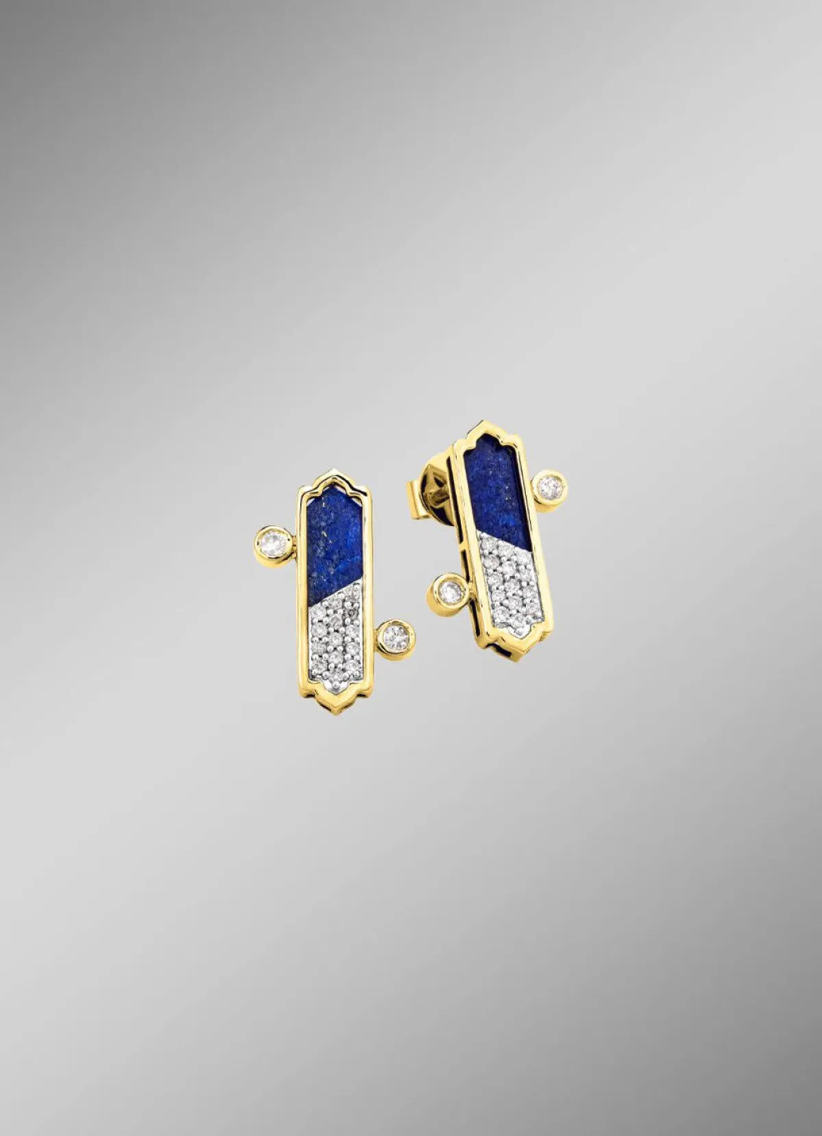 Outlet BADER Strahlende Eleganz – Ohrstecker mit Lapislazuli und Brillanten