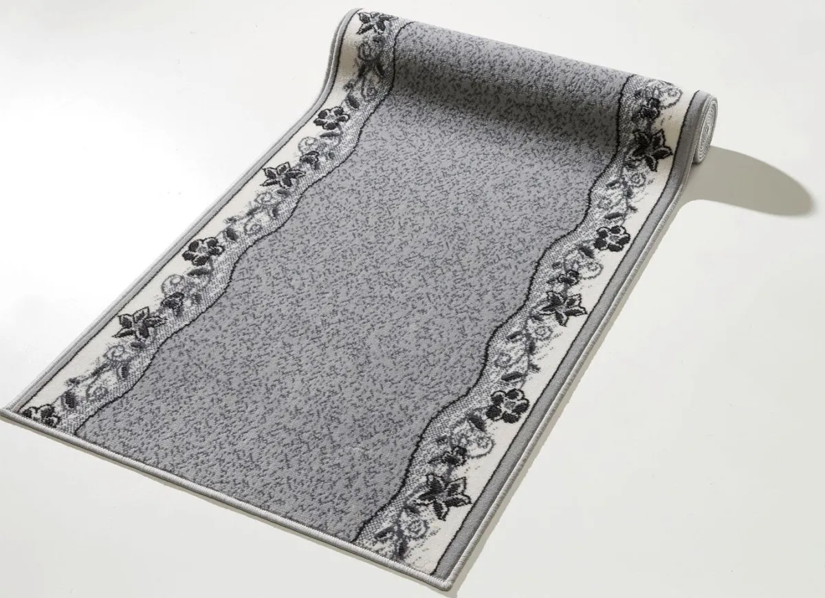 New BADER Strapazierfähige Läufer in Wunschlänge SILBER