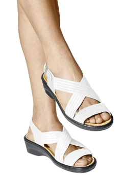 Best BADER Stretch-Bequem-Sandalette WEISS