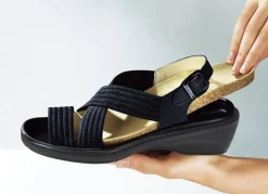 New BADER Stretch-Bequem-Sandalette MARINE