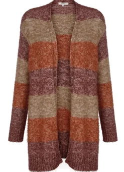 Outlet BADER Strickjacke in Garnmix BEERE-TERRAKOTTA-CAMEL