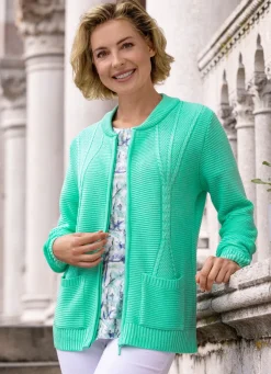 BADER Strickjacke in Mustermix MINT