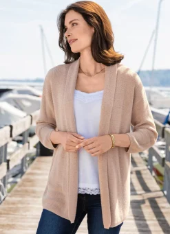 Hot BADER Strickjacke in sehr weicher Qualität TAUPE