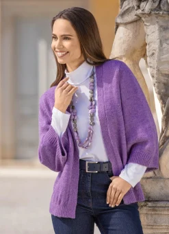 BADER Strickjacke mit Alpaka KROKUS MELIERT