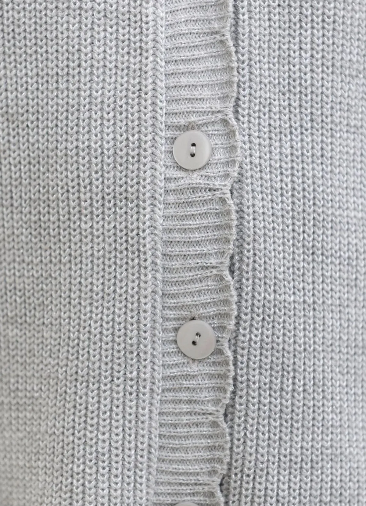 BADER Strickjacke mit dezenten Glitzereffekten GRAU MELIERT