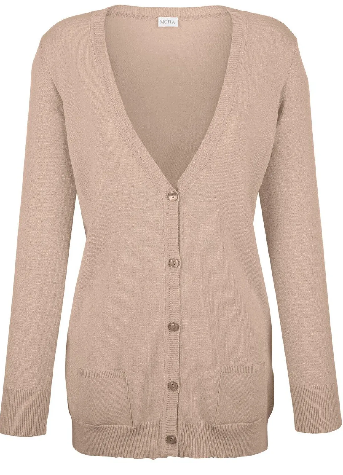 Best BADER Strickjacke mit Modal SAND