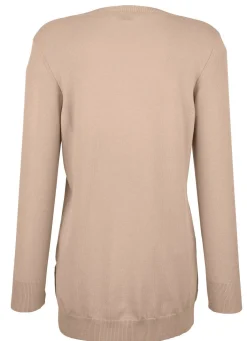 Best BADER Strickjacke mit Modal SAND