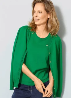 Discount BADER Strickjacke mit rundem Halsausschnitt GRÜN
