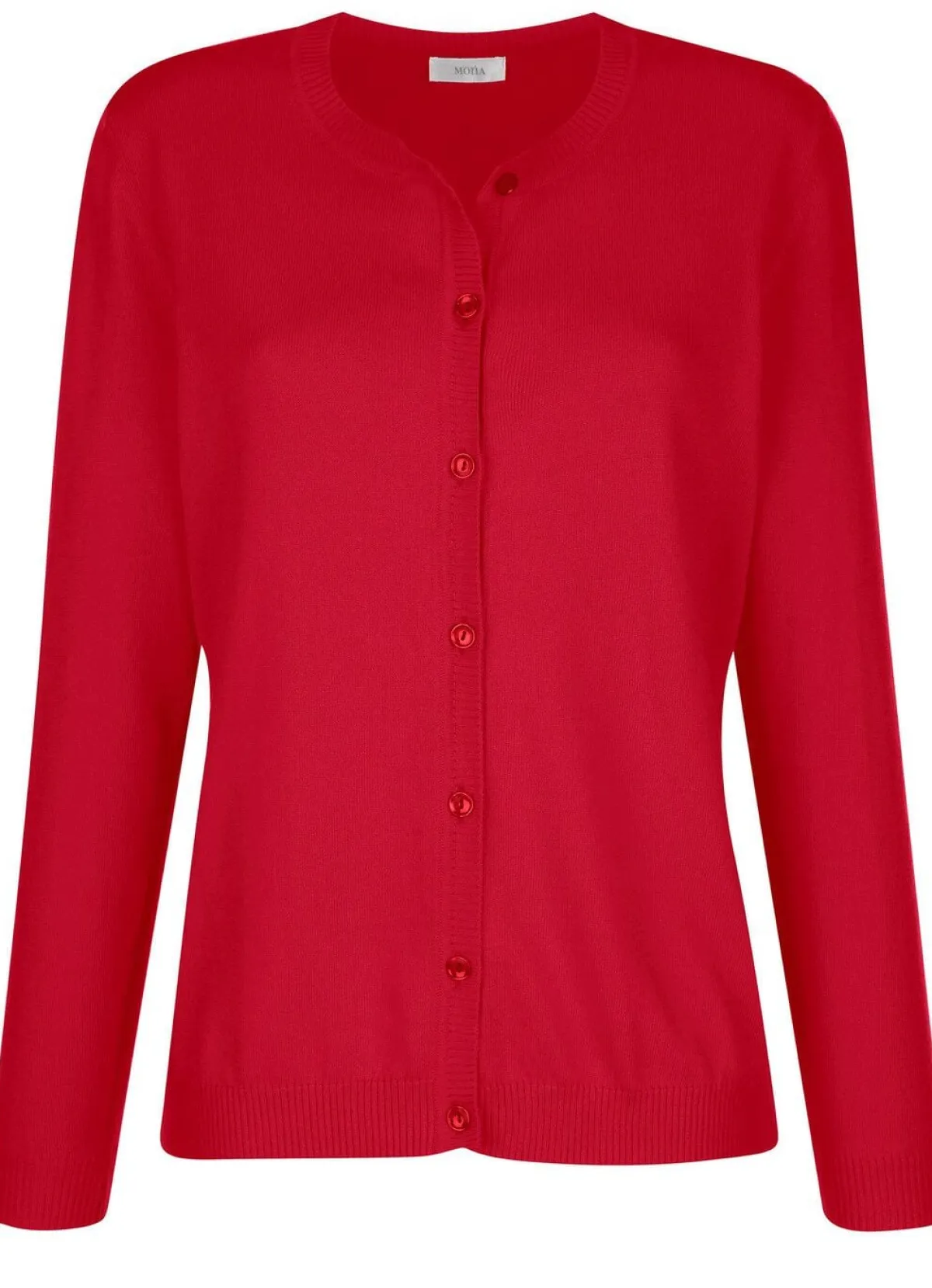 Hot BADER Strickjacke mit rundem Halsausschnitt ROT