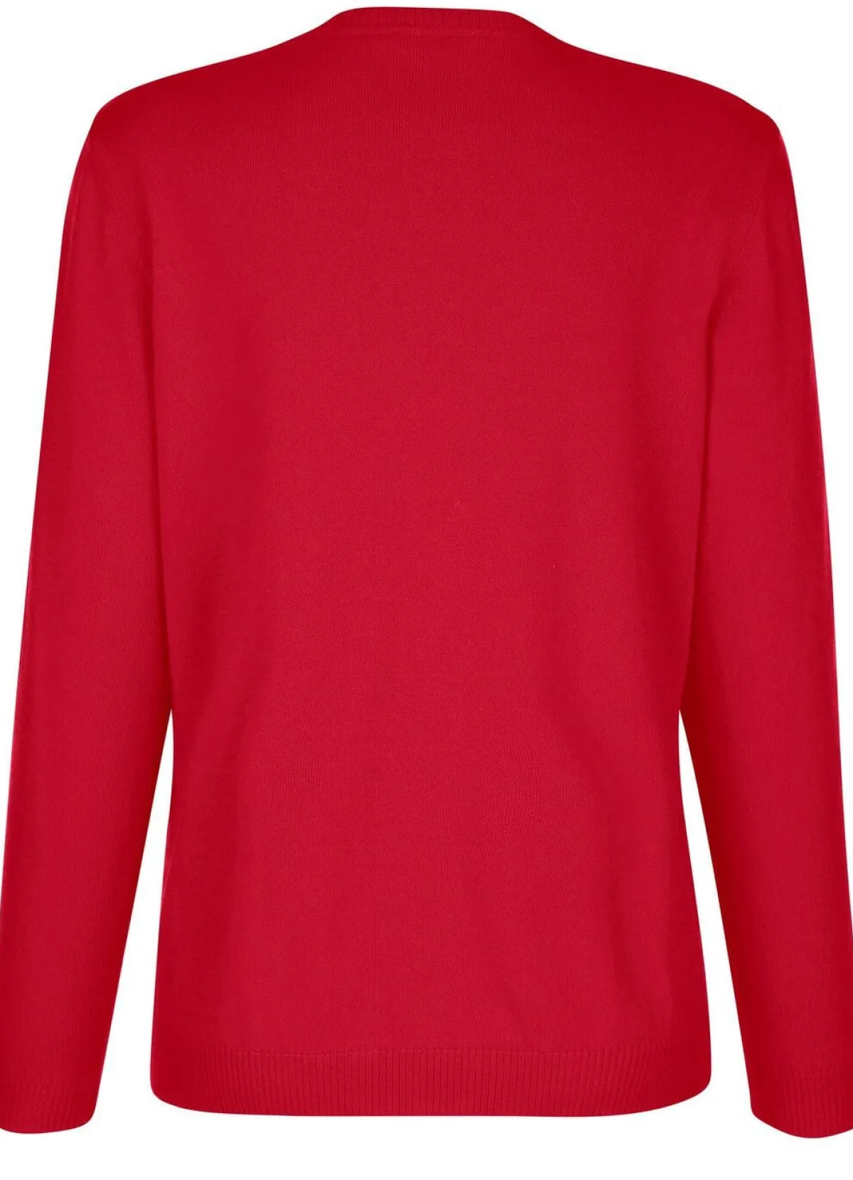 Hot BADER Strickjacke mit rundem Halsausschnitt ROT