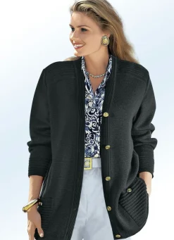 Hot BADER Strickjacke mit Schurwolle SCHWARZ