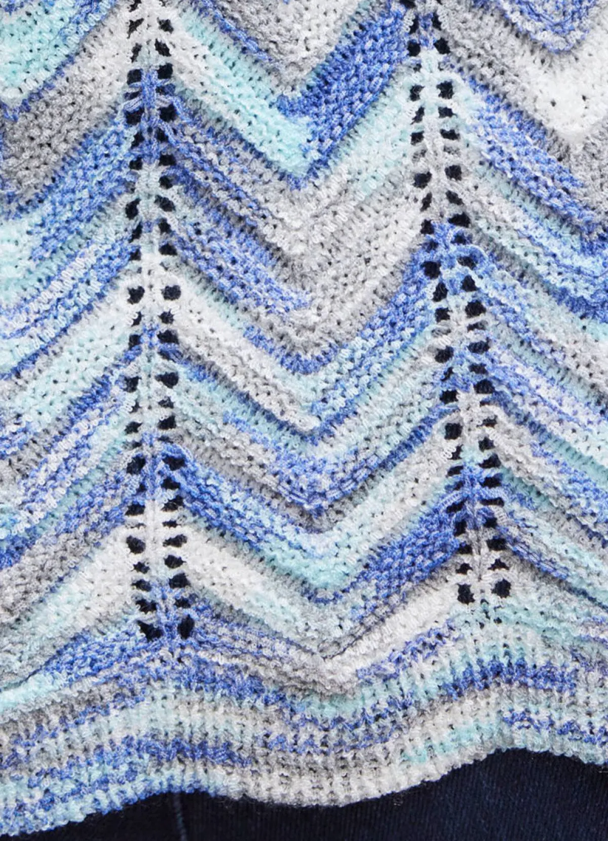 Sale BADER Strickjacke mit tollem Farbverlauf BLAU-MULTICOLOR