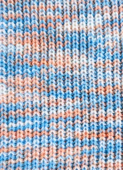 Best BADER Strickjacke mit tollem Melange-Effekt BLAU-ORANGE-WEISS