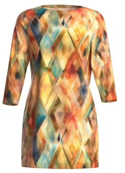 Best KLAUS MODELLE MADE IN GERMANY Strick-Tunika in Feinstrick TERRA-MINT-MULTICOLOR