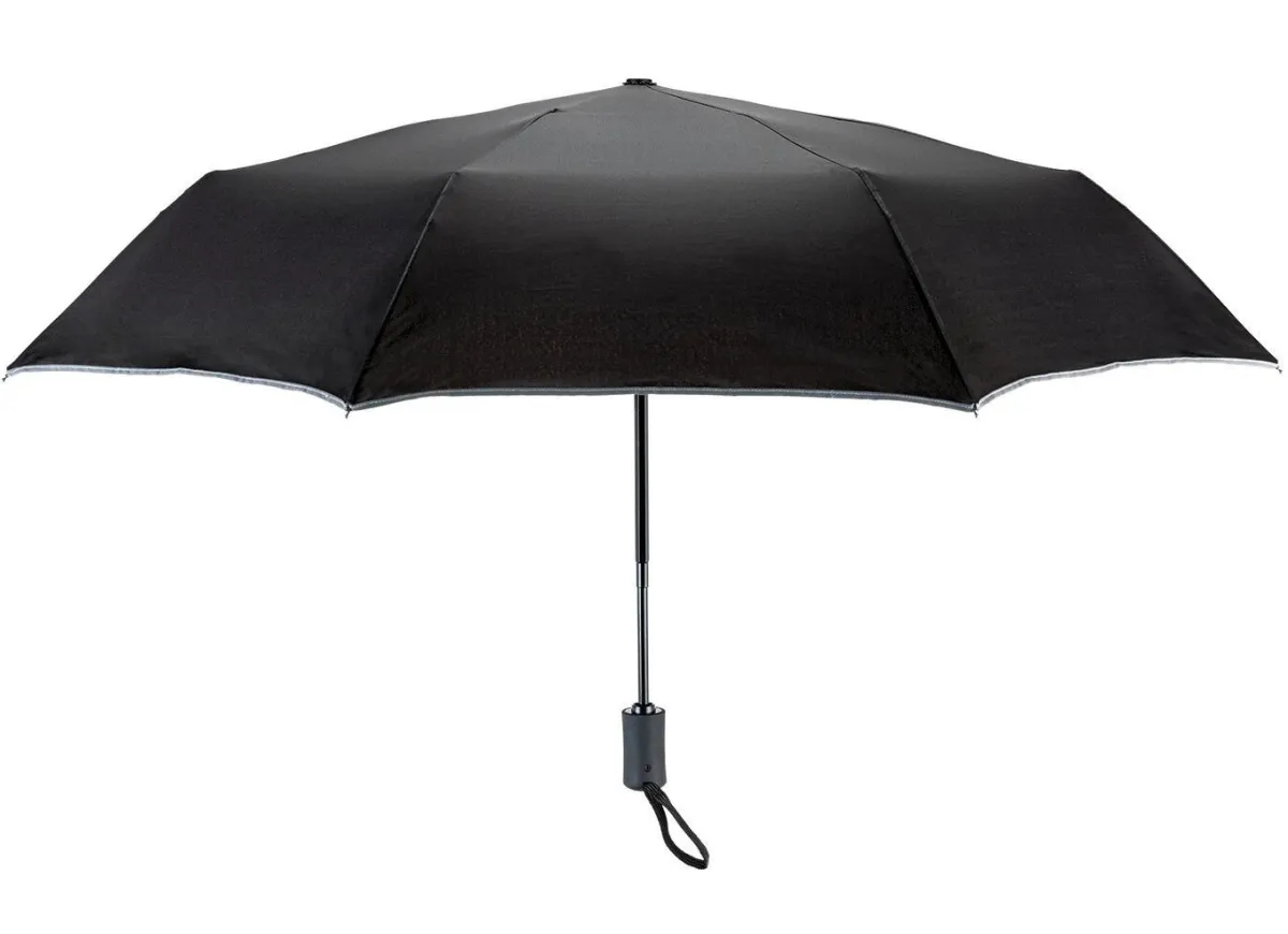 Hot BADER Sturm-Taschenregenschirm SCHWARZ