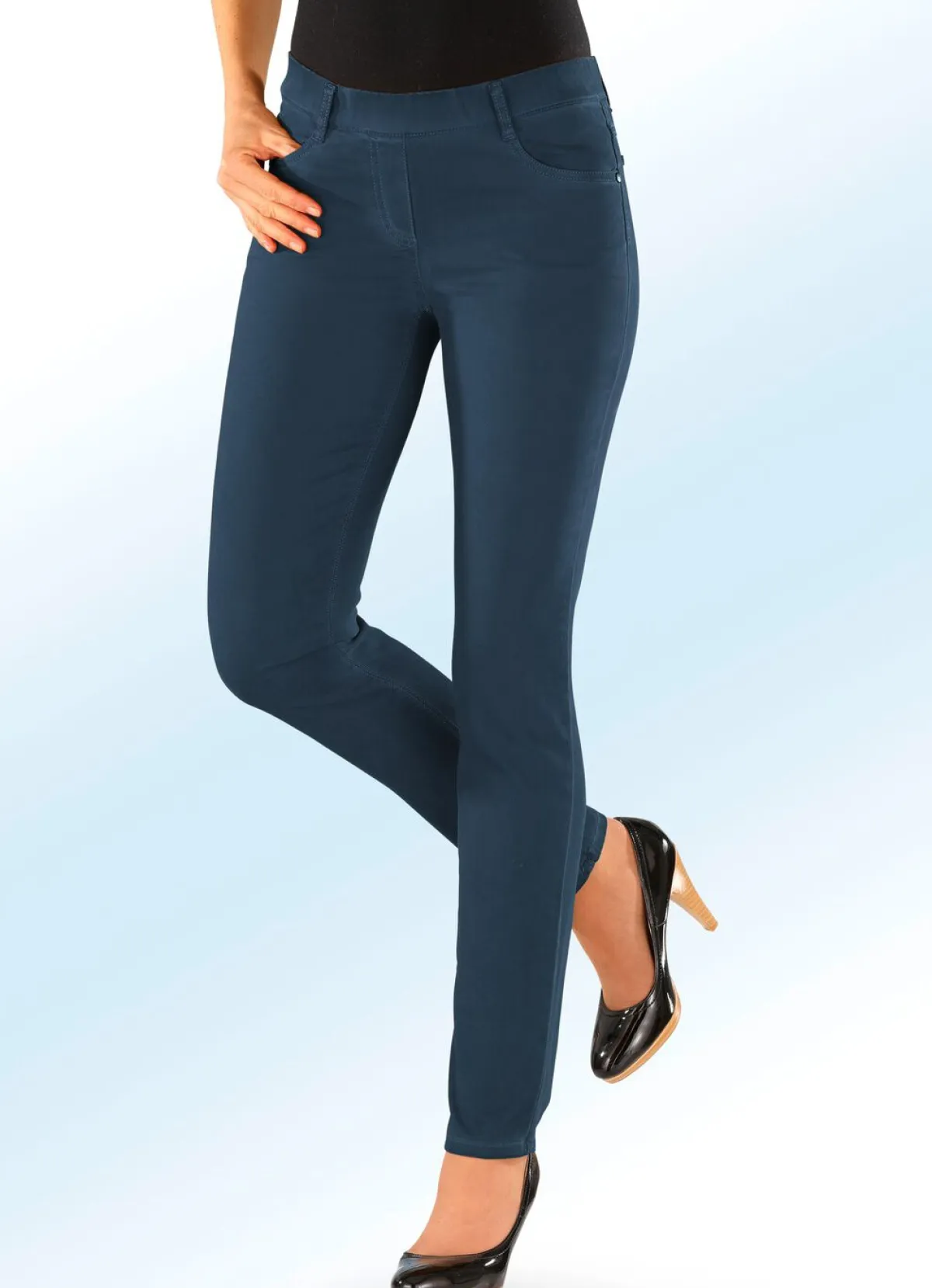 ASCARI Superbequeme, edle Hose MARINE