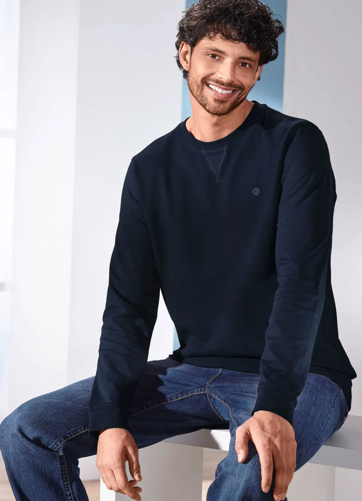 Discount BADER Sweatshirt in 3 Farben MARINE