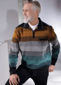 Discount HAJO SPORTSWEAR Sweatshirt von „Hajo“ ROST-ANTHRAZIT-PETROL