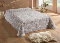 Sale BADER Tagesdecken mit Karosteppung und Kissenbezüge BEIGE