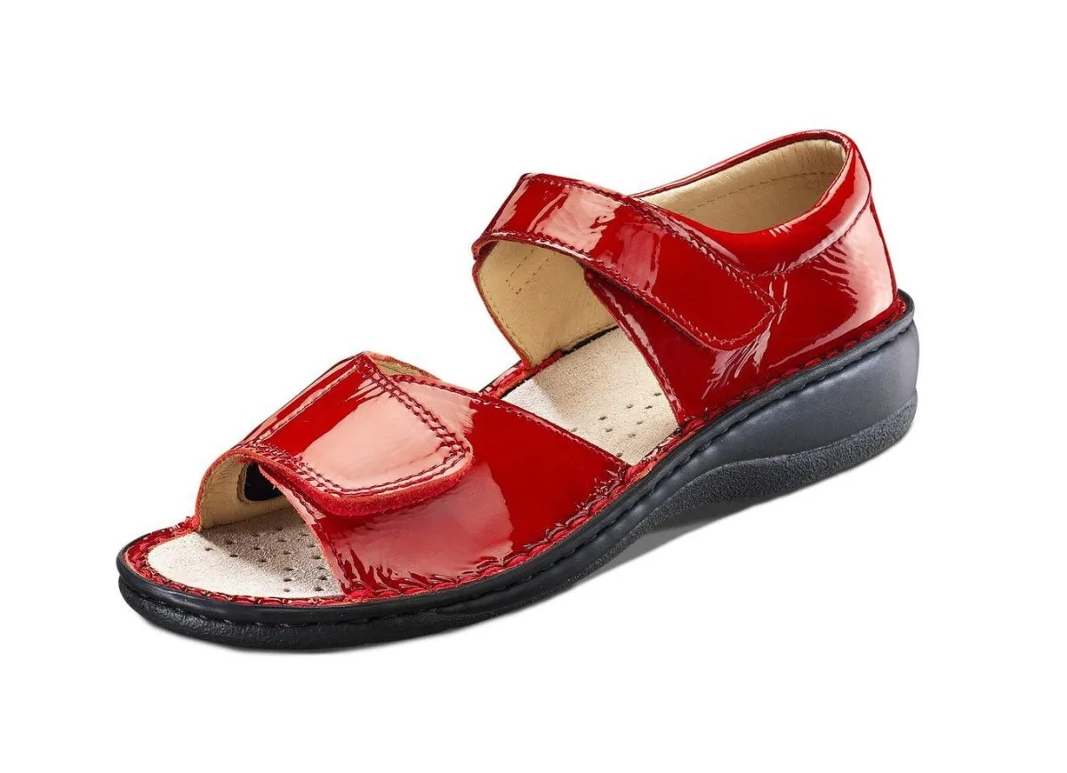 New BADER Taurus Damen-Sandalette in Lackoptik ROT