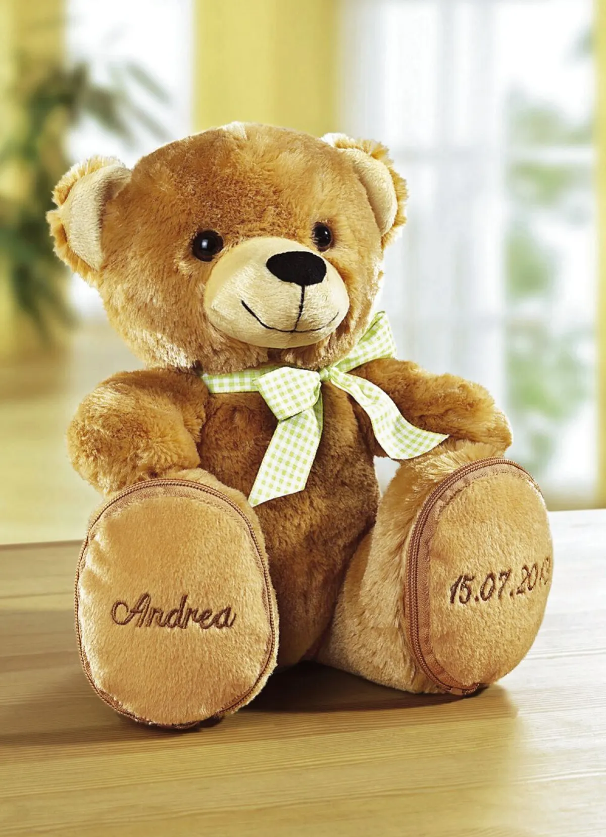 Sale BADER Teddybär, individuell bestickbar HELLBRAUN