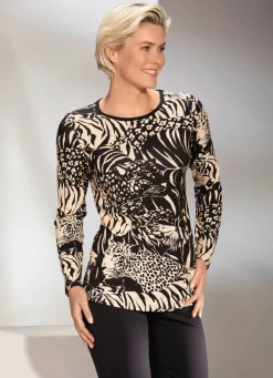 New BADER 2-teiliges Set bestehend aus Shirt und Weste SCHWARZ-BEIGE