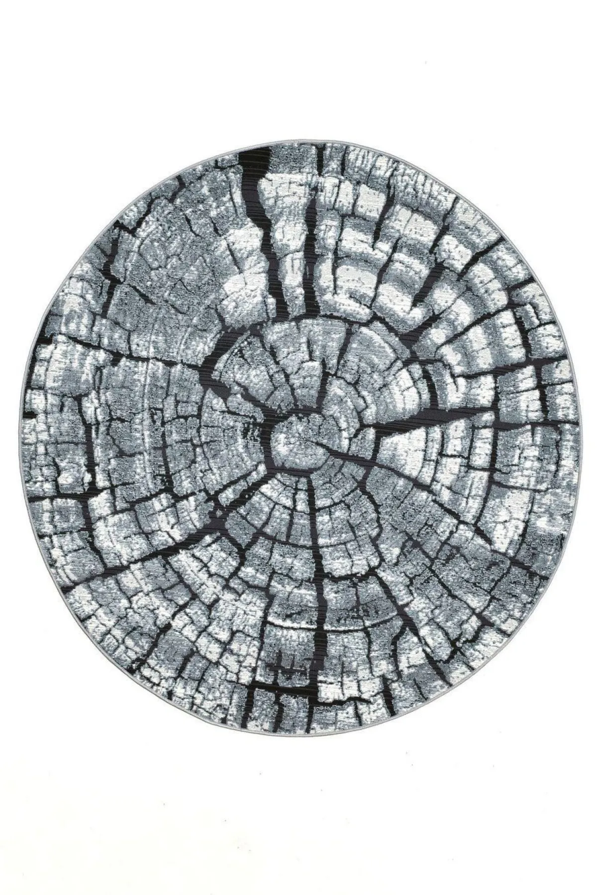 Clearance BADER Teppich im naturnahen Baumstamm-Design GRAU