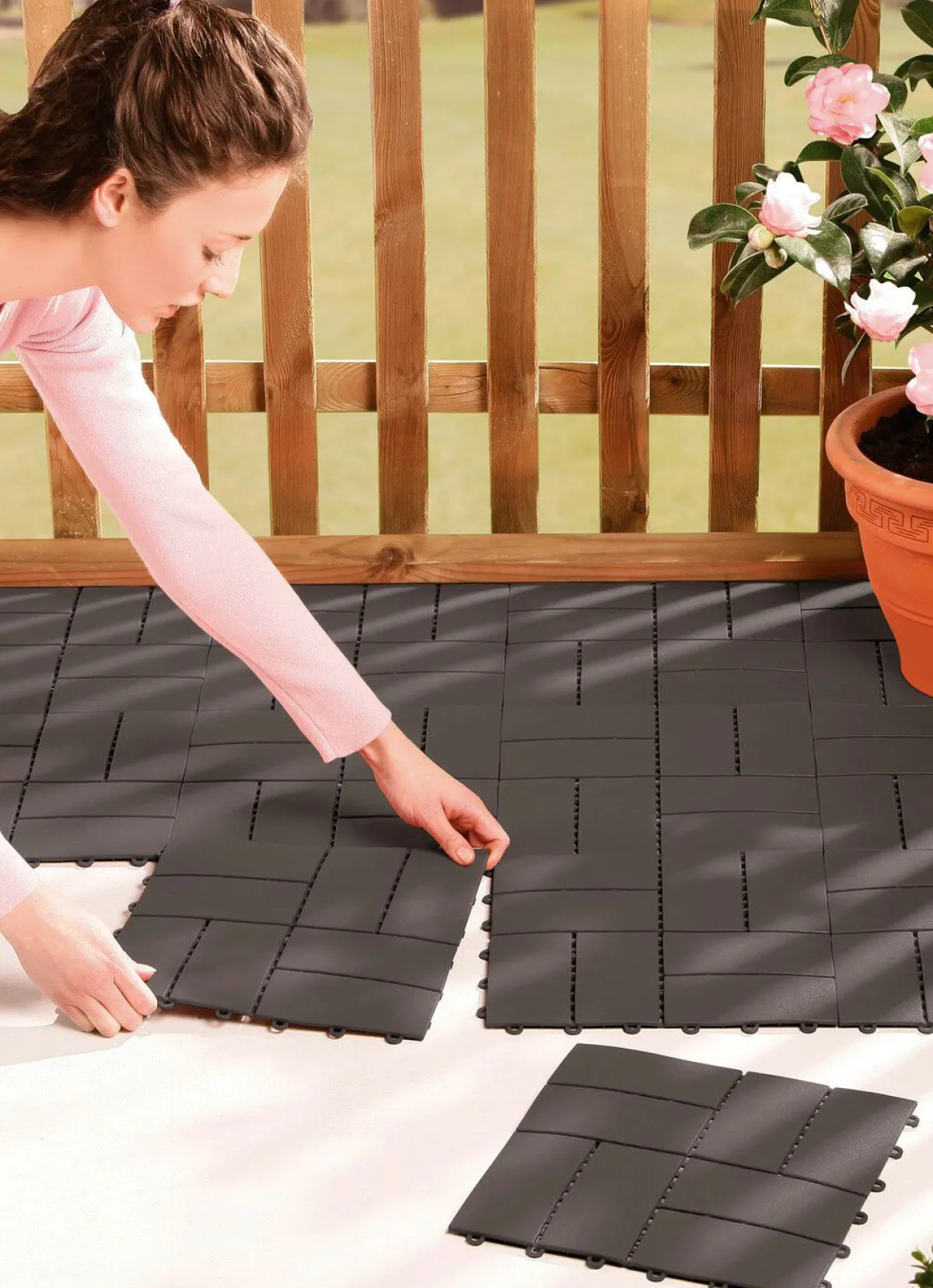 New BADER Terrassenplatten-Set, 12-teilig ANTHRAZIT