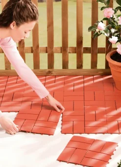 Discount BADER Terrassenplatten-Set, 12-teilig TERRAKOTTA