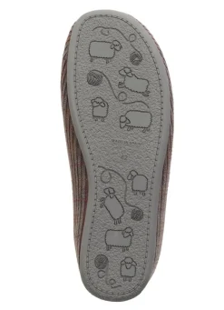 BADER Textil-Pantoffel mit herausnehmbarem Fußbett GRAU