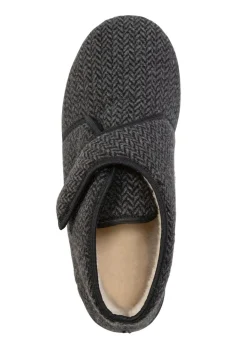 New BADER Textil-Stiefelette mit dezentem Fischgrat-Muster ANTHRAZIT