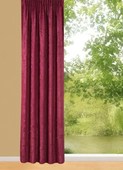 Sale BADER Thermo-Chenille-Verdunkelungsschal mit Multifunktionsband BORDEAUX
