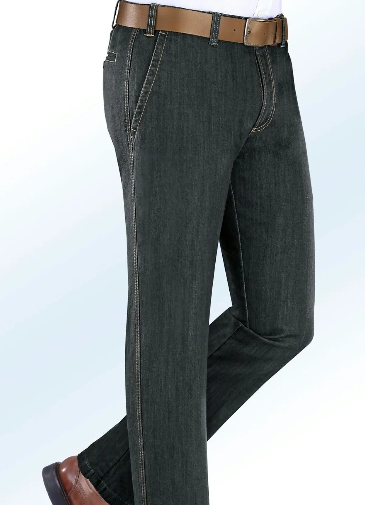 Outlet BADER Thermojeans mit Dehnbund in 5 Farben ANTHRAZIT