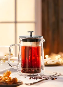 New BADER Thermo Kaffee- und Tee-Presse TRANSPARENT