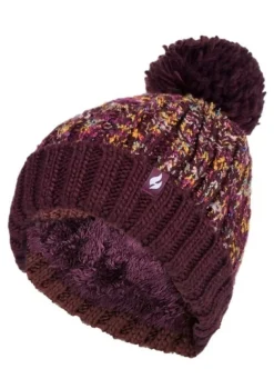 Best BADER Thermo-Mütze mit Bommel von Heat Holders® BORDEAUX