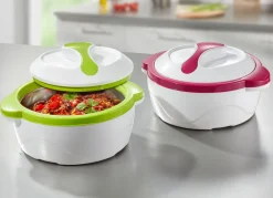 Discount BADER Thermoschüsseln von Cucinova zum Warm- oder Kühlhalten WEISS-GRÜN
