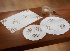 Best BADER Tischdecke mit aufwendigen Stickereien SEKT