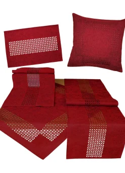 Best BADER Tischdecke mit dekorativer Lochstanzung ROT