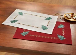 Outlet BADER Tisch- und Raumdekoration mit Glitzergarn ROT