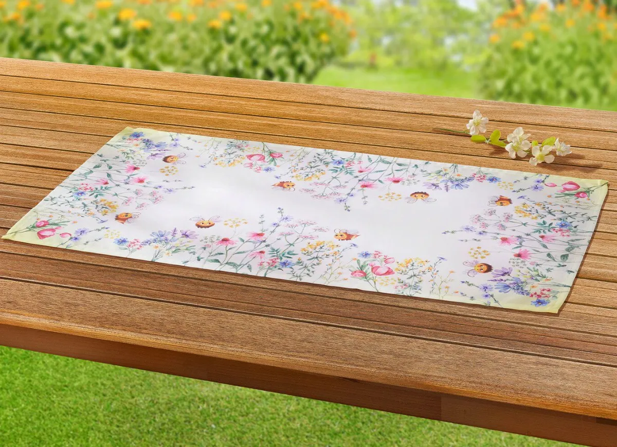 Discount BADER Tisch- und Raumdekoration mit farbenfrohen Bienen- und Blütenmotiven MULTICOLOR