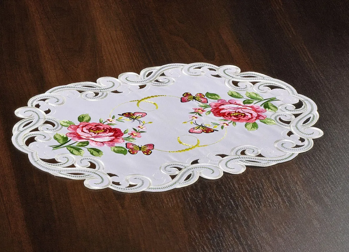 New Webana Tisch- und Raumdekoration mit Rosen-Motiven SEKT-ROT-BUNT