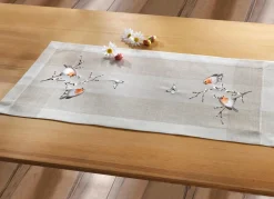 New Webana Tisch- und Raumdekoration mit Rotkehlchen-Motiv SEKT-BUNT