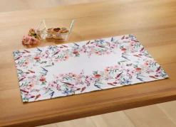 Outlet BADER Tisch- und Raumdekoration mit Blumen-Motiv weiß-bunt