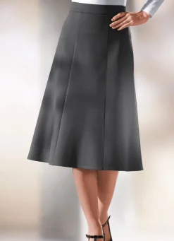 Online KLAUS MODELLE MADE IN GERMANY Tragangenehmer 6-Bahnenrock in 6 Farben ANTHRAZIT MEL.