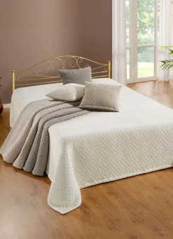 Hot BADER Traumhafte Tagesdecke TAUPE