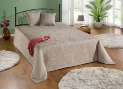 Hot BADER Traumhafte Tagesdecke TAUPE