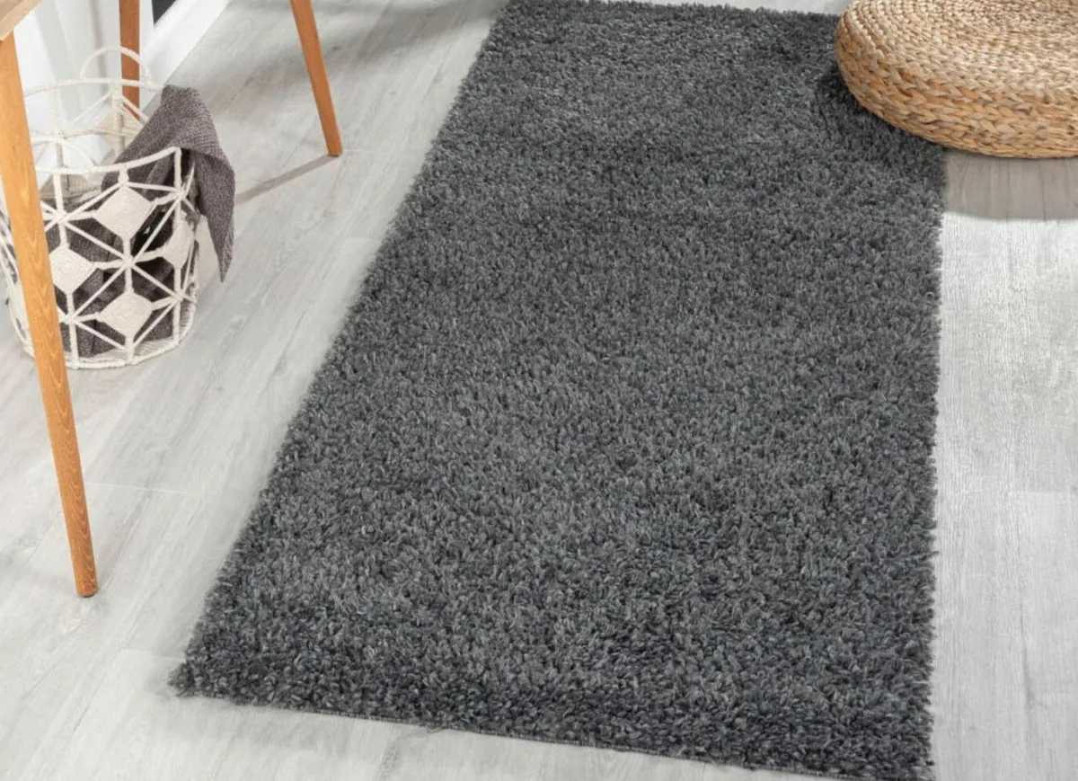 Outlet BADER Traumhaft flauschige Brücken und Teppiche in Shaggy-Qualität DUNKELGRAU
