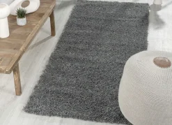Hot BADER Traumhaft flauschige Brücken und Teppiche in Shaggy-Qualität GRAU
